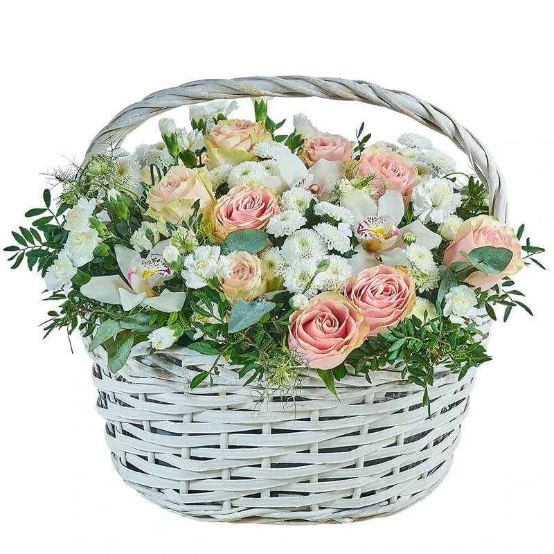 Корзина с цветами Ласковое слово